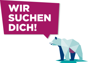 Eisbär Illustration mit einer Sprechblase als Text 